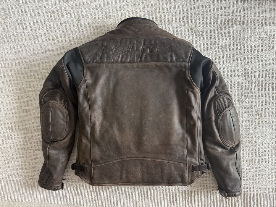 Geaca moto din piele cu airbag Helite Roadster maro