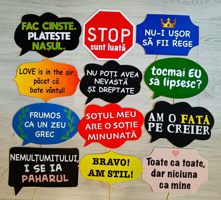 Propsuri recuzită foto mesaje petrecere