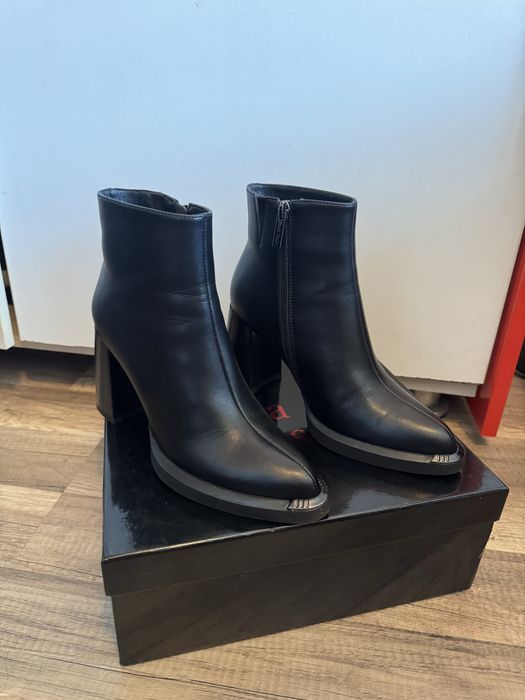Botine negre din piele naturală, Flavia Passini, 36
