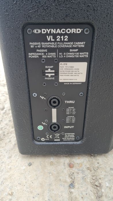 Dynacord vl212 originale rcf fbt xa2