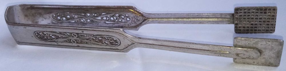 Стара щипка. посребрена. филигран