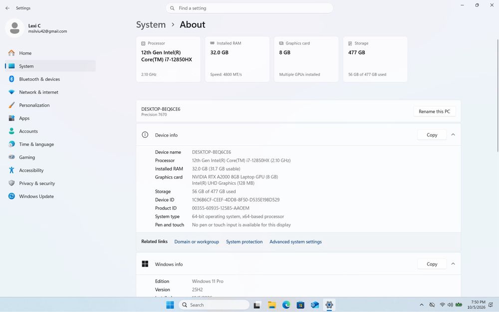 Laptop Dell Precision 7670