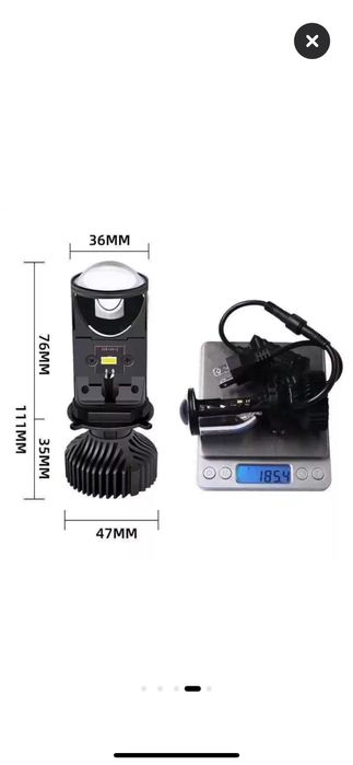 Set 2 becuri LED H4 cu lupa