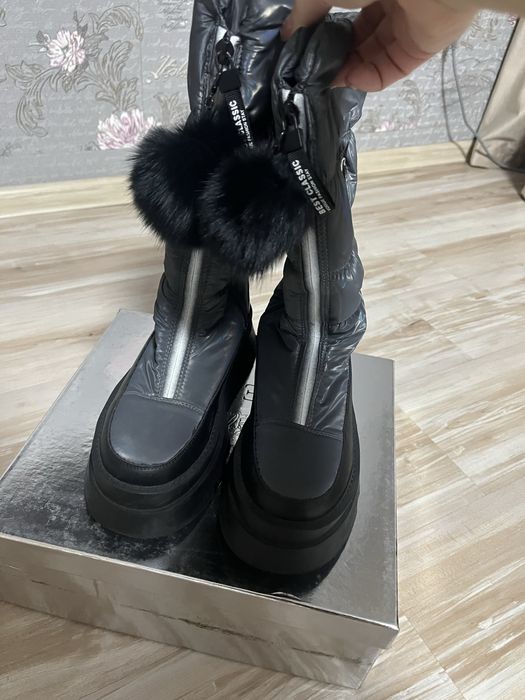 Продам кожанные сапоги