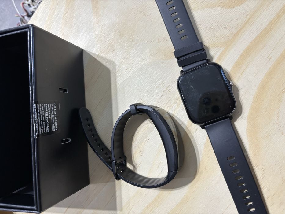 Смарт гривна - часовник Samsung Fit2 Pro + подарък още един смарт часовник, черен