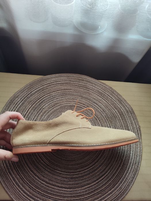 Мъжки обувки естествен велур