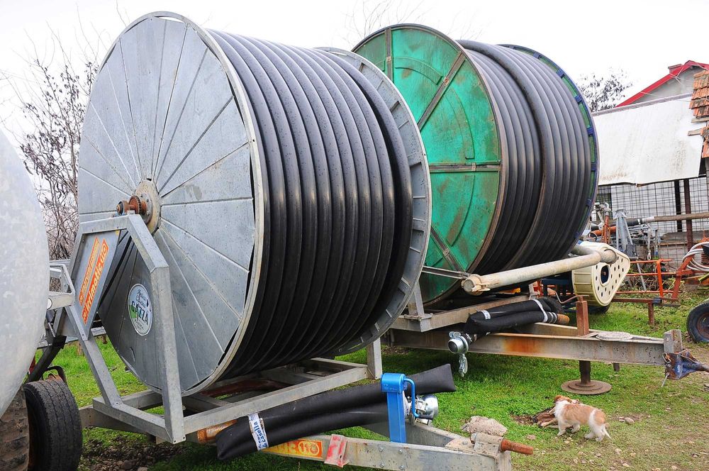 Tambur irigatii zincat tub 400ml/Φ110 mm calare hidraulica, pe turbina