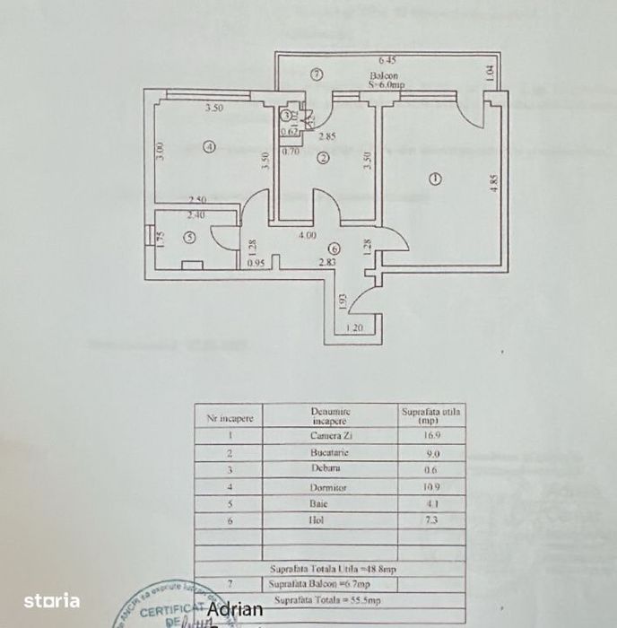 Comision Zero, Apartament 2 camere 55mp, Plantelor et. 2/4 — fotografia 3