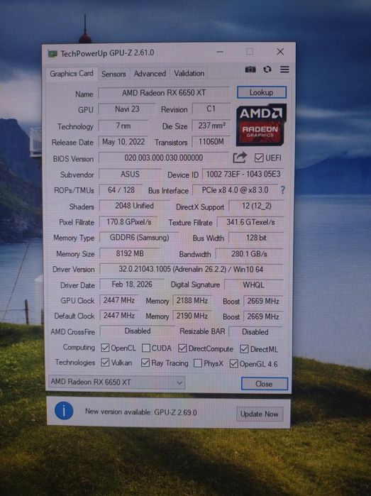 Asus rx 6650 xt 8gb placa video gaming
