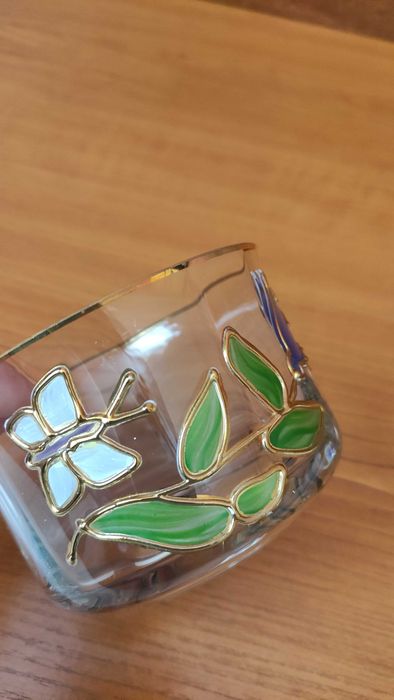 Масивна захарница/бонбониера от кристално стъкло