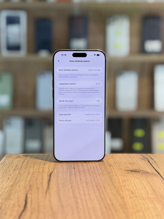 iPhone 16 Pro Max 256Gb Desert/Baterie91%/Garantie 12 LUNI @atsgsm.ro