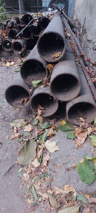 Teava neagră 4 țoli (101,6 mm) 5 mm grosime 6 bucăți  la 6 metri lungime
