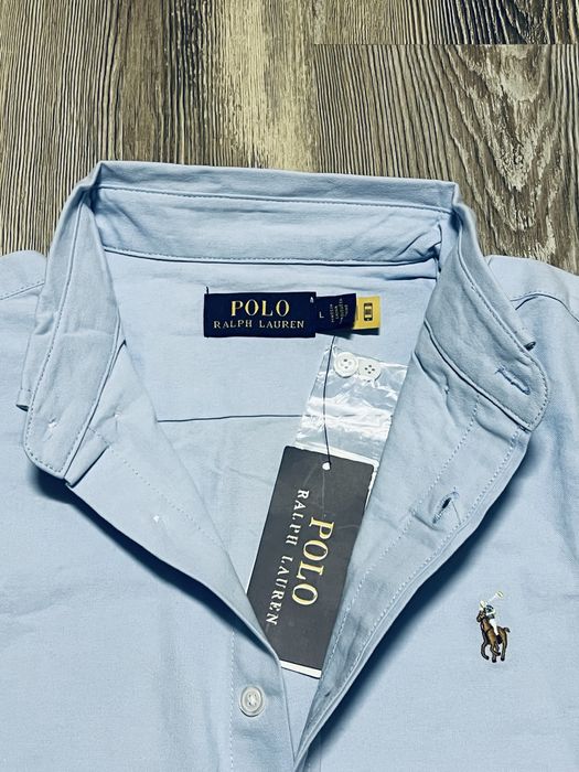Camasa Ralph Lauren alba si albastru marime S