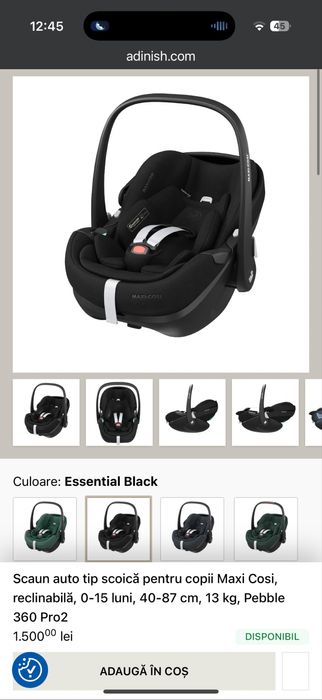 Scoica Maxi Cosi Pebble 360 Pro2