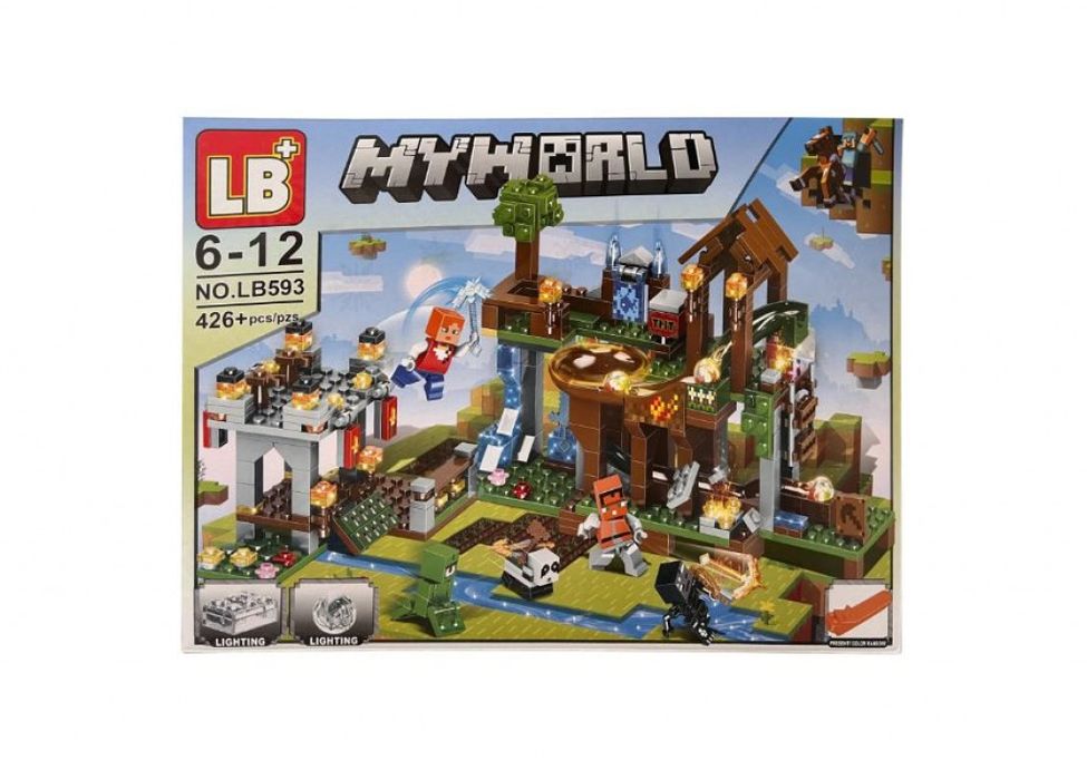 Конструктор LB Minecraft My World LB593, 426 части, със светещи елемен