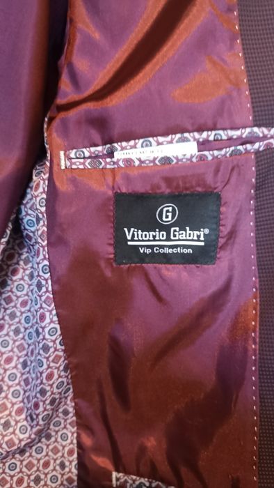 Мъжки костюм 3 части, 48 размер, студена вълна