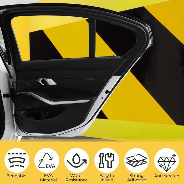 Set 2 panouri de protectie auto garaj parcare autoadezive 10x50x1.5 cm