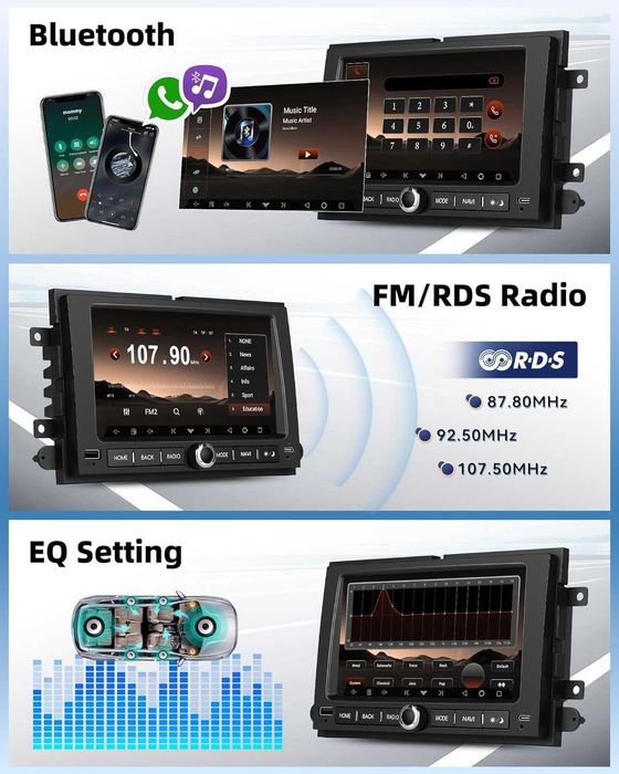 CAMECHO 1G+32G Android 13 автомобилна стерео система за Ford F150/F250