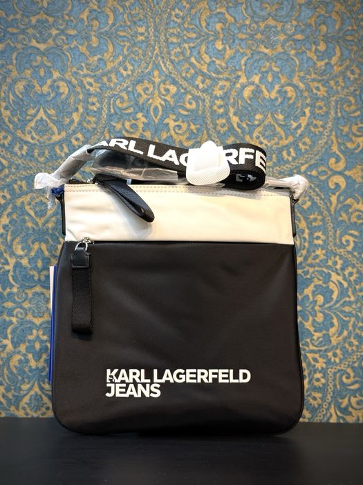 Мъжка чанта Karl Lagerfeld White.