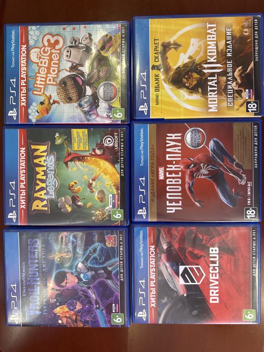 Игры на PS4,как новые.