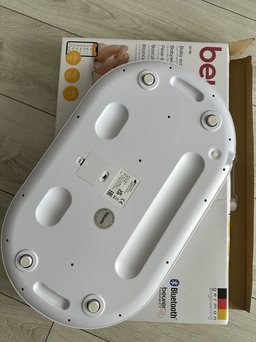 Cantar electronic pentru copii, Beurer, BY 90, Smart, LCD, Bluetooth, 20 kg, Alb