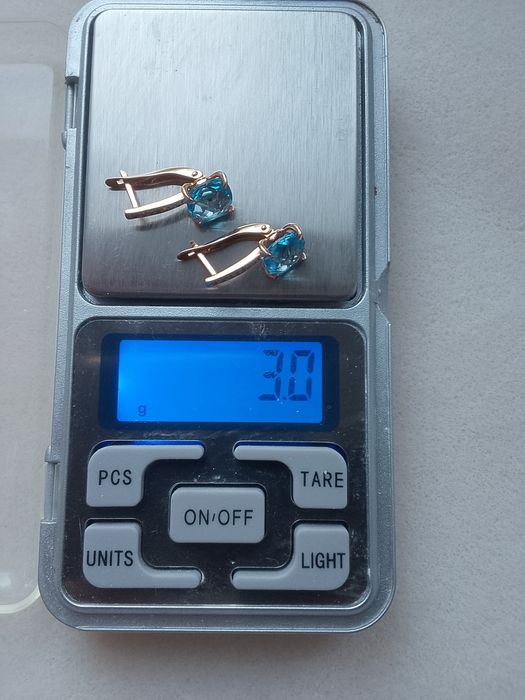 Серьги 585*топаз