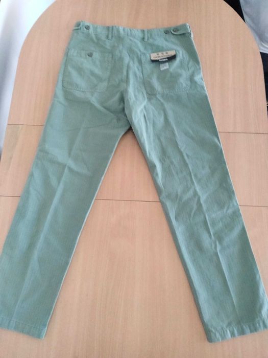 Blugi barbati Pull & Bear verzi 42 S - M Loose Straight noi