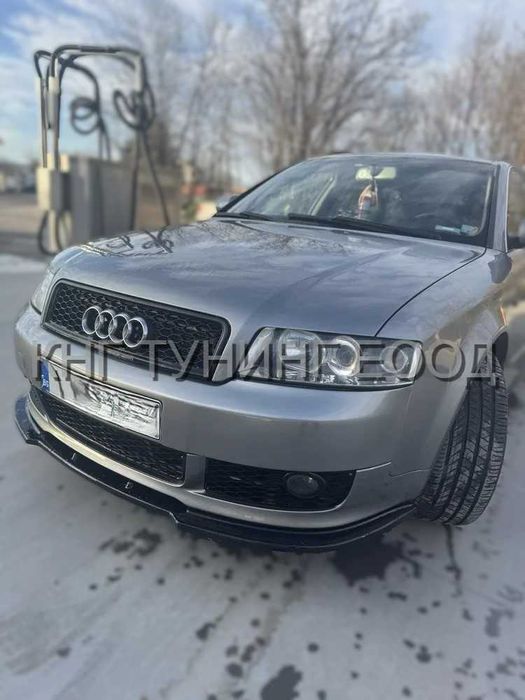 Преден лип спойлер за ауди а4 с4 б6 с лайн / audi a4 s4 b6 lip spoiler s line / добавка за предна броня / нож
