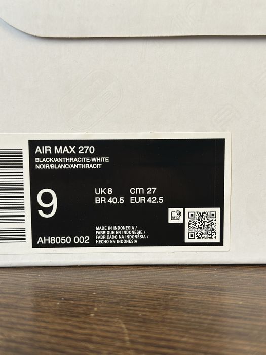 Nike air max 270 us 9,5