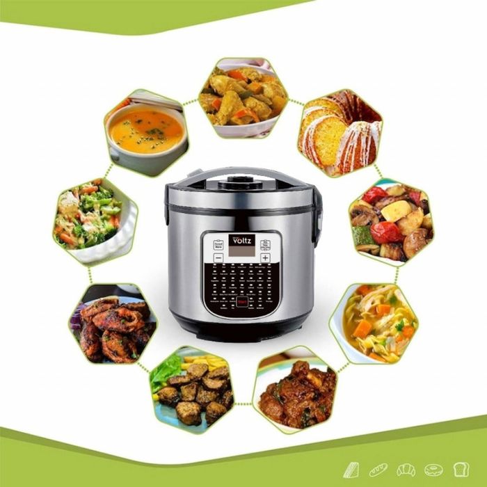 Мултикукър Oliver Voltz, 900W, 5L, 45 програми, LED дисплей, Инокс