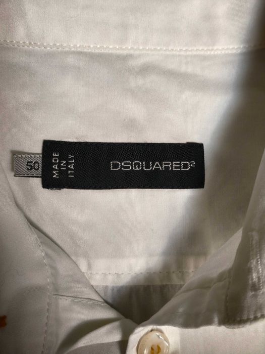бяла мъжка риза на DSQUARED2