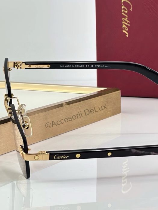 Ochelari de Soare Cartier CT0513O Noi Full Box Santos De Cartier  Gold