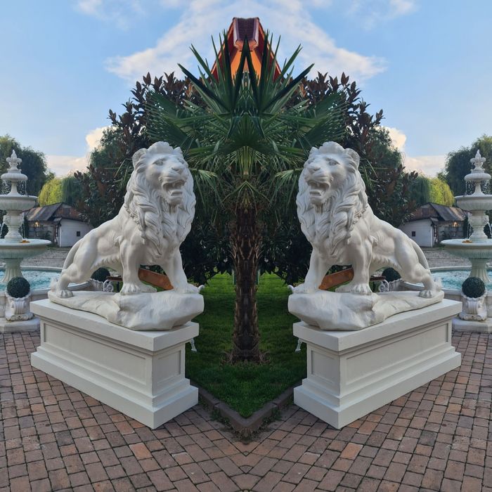 Leu mare din beton,leu din beton,set statuete lei din beton