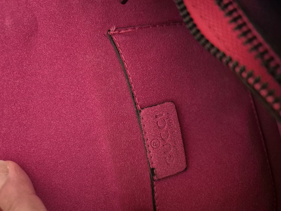 Гучи G.ucci Чанта ЕКРЮ И РОЗОВО