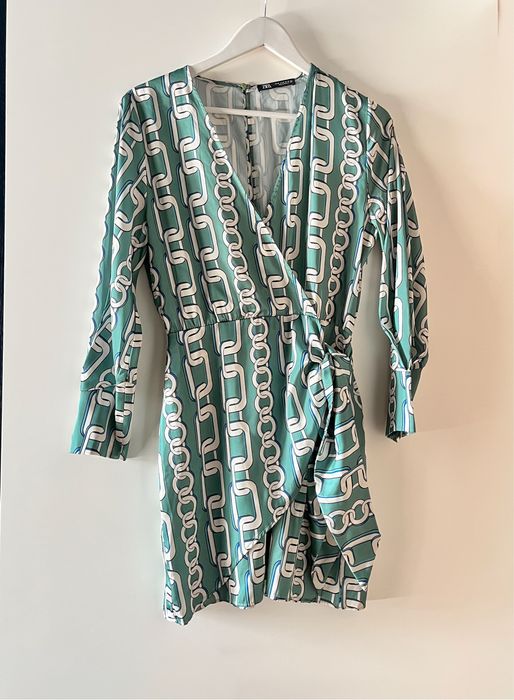 Rochie scurtă cu imprimeu geometric, mărimea M - Zara