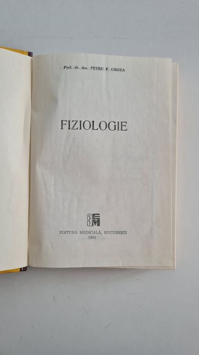 Fiziologie Petru P. Groza 1991