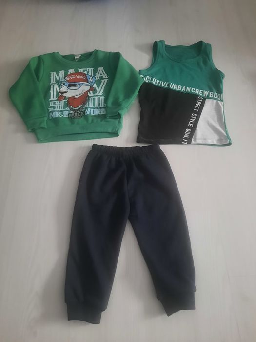 Set bluza si pantalon copil si maieu marome 92 cm