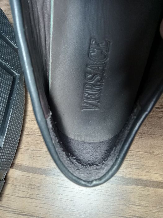 Кожаные мокасины Versace 40 размера