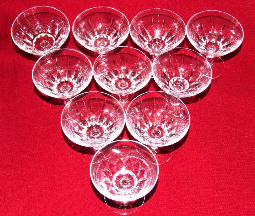 Serviciu 10 pahare cristal Bohemia autentic, nobile, NOI