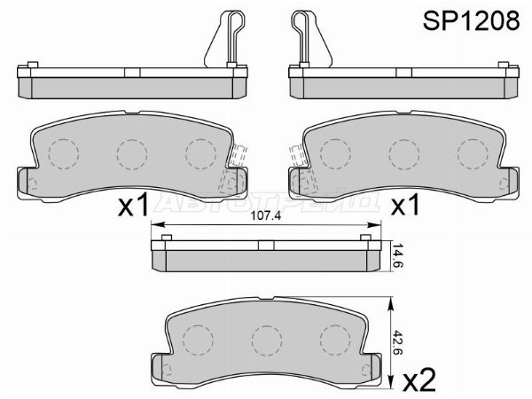 Колодки тормозные зад  Toyota Avensis