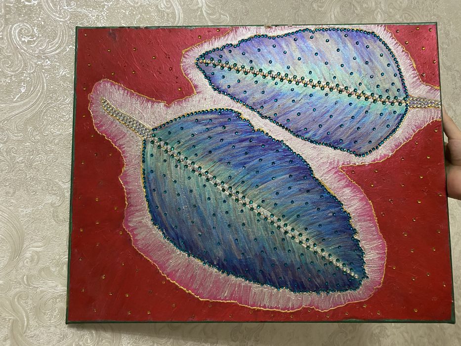 Жапырақ бейнеленген картинка