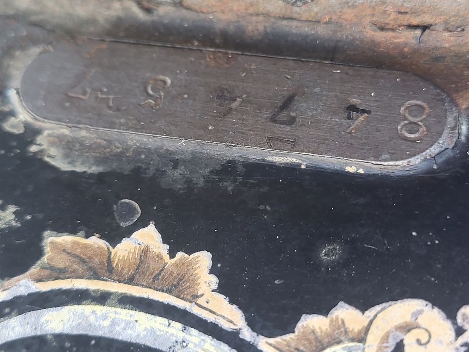 Mașină de cusut Singer serie 1847457,anul 1875