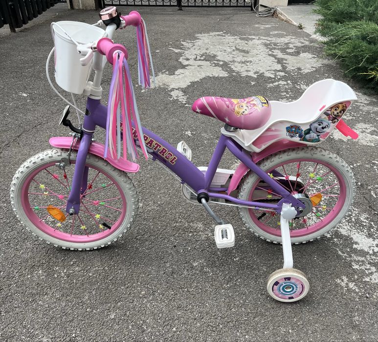 Bicicleta copii cu roti ajutatoare Paw Patrol 16’’ fabricata  in Spania