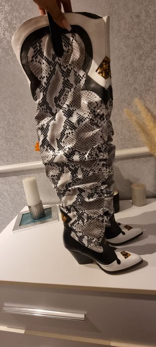 Cizme damă cowboy peste genunchi