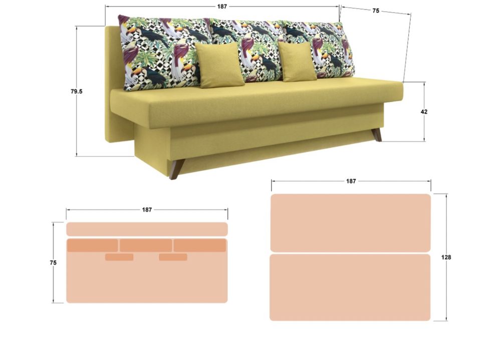 Разтегателен диван