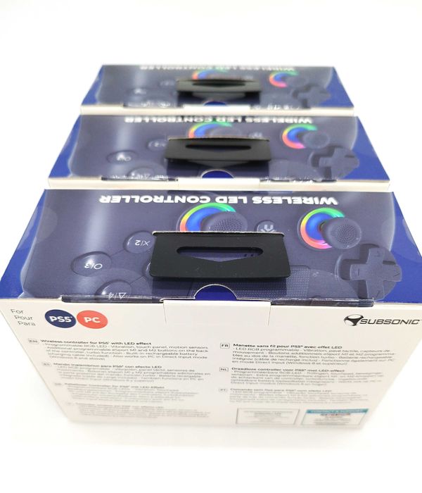 Чисто НОВИ Безжични контролери Subsonic - LED/ за PS5 и PC