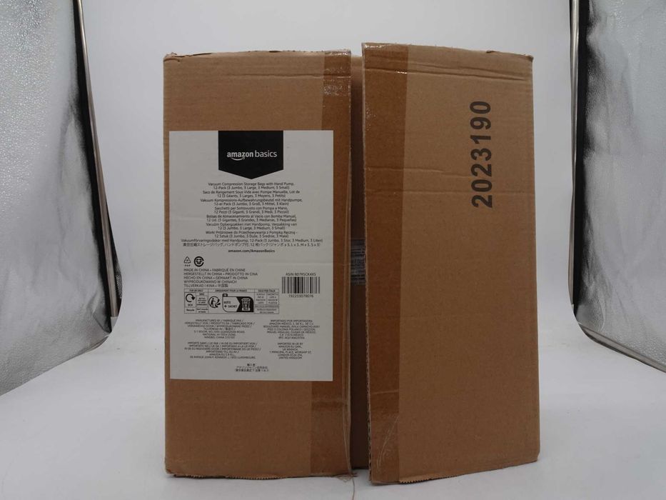 Pungi de depozitare cu compresie în vid Amazon Basics, pachet de 12