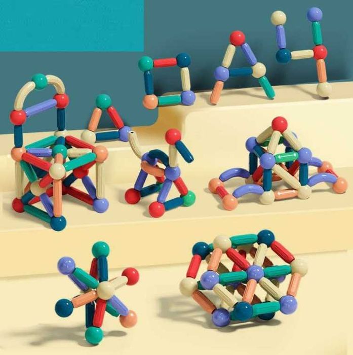 Магнитный конструктор Hausland детский, 3d, 72 деталей