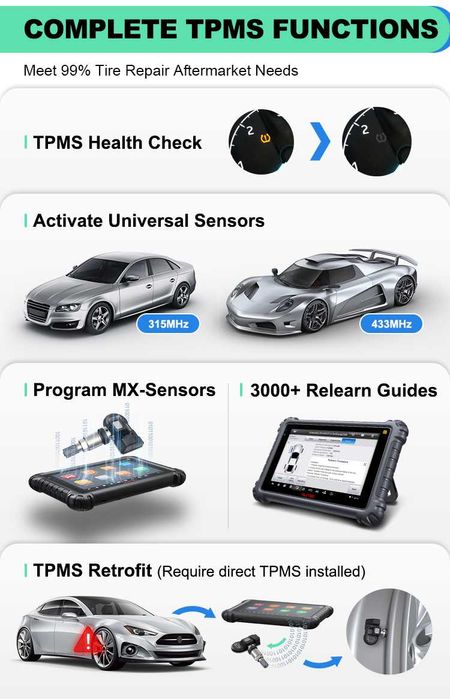 Autel MaxiCom MK906BT PRO2 TS Wireless Noul Tester auto in Romana TPMS