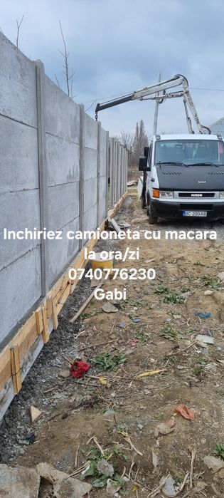 Transport basculabil si macara hidraulica